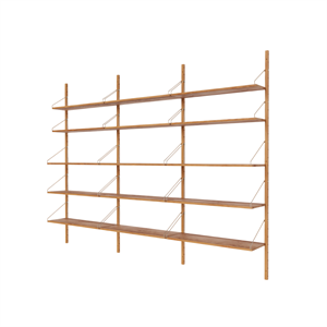 Frama Shelf Library Triple Section Bookcase 185.2x80 Natural Oak